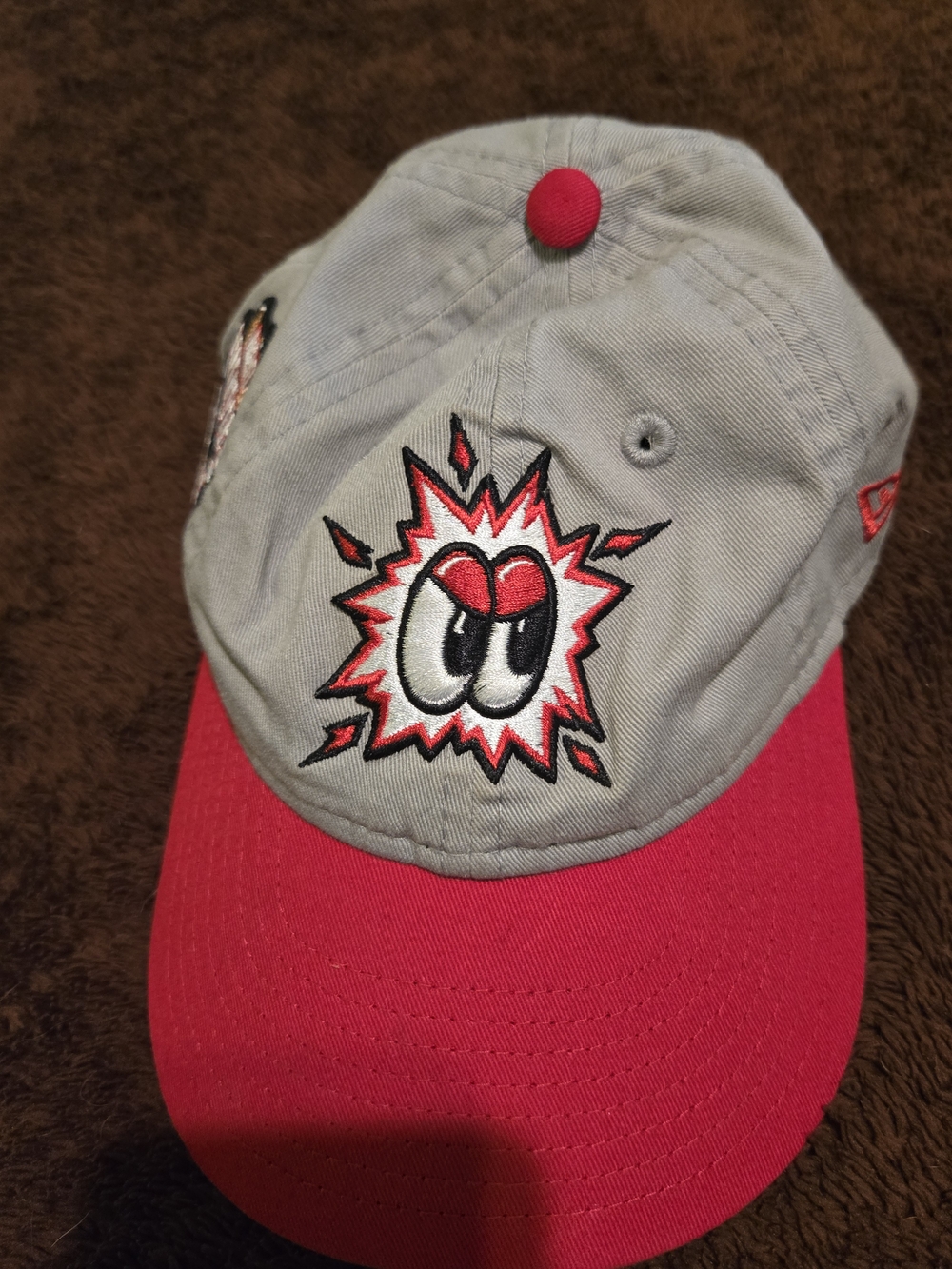 MARVEL DEFENDERS Gray and Red Embroidered Cartoon Baseball Cap